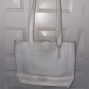 Vintage coach ivory/chalk tote